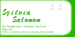 szilvia salomon business card